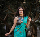 Hand-painted Silk blouse Krishna_Thaliraambal