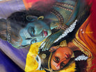 Siva-Parvati_Hand-painted pure silk saree_ThalirAambal 