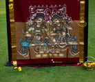 Sivaparvathi The Celestial wedding-Hand-painted Kanchipuram Silk sareepallu– ThalirAambal