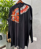 Theyyam Hand-Painted Men's Kurta_ThalirAambal 